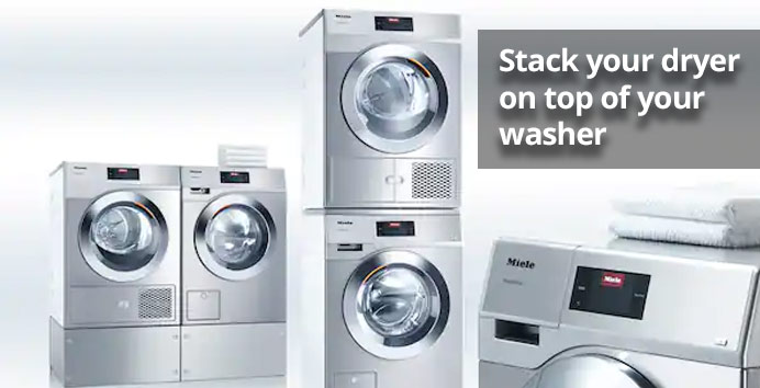 Miele Professional Washer Dryer Stack